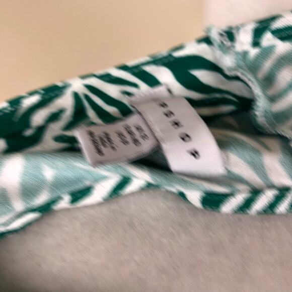 TOPSHOP Green White Palm Wrap Top Crop Tie Size 8 NWOT Tropical Vacation - Picture 7 of 7